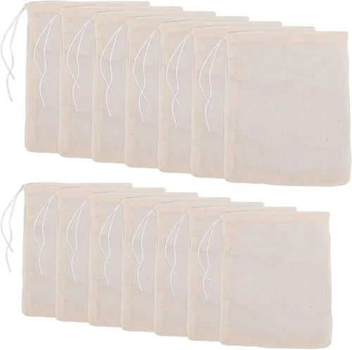 Vista 10 de AUEAR, Bolsas de sopa de algodón reutilizables con cordón para café, medicina china, bolsa de té, colar hierbas, estopilla, caldo de huesos, 4"x6