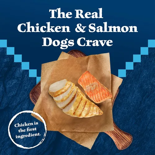 Vista 3 de Blue Buffalo Wilderness - Alimento húmedo natural para perros adultos con alto contenido de proteínas, más granos saludables, pollo y salmón, latas
