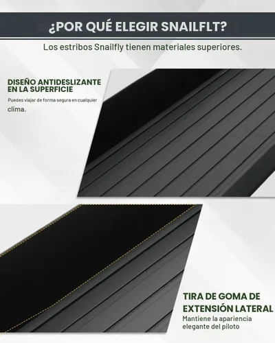 Vista 4 de Estribos Snailfly para Honda Pilot 2023-2026, pasos laterales de aluminio con capacidad de carga de 600 LBS 600 LBS Load, No-Drill Step Rails with