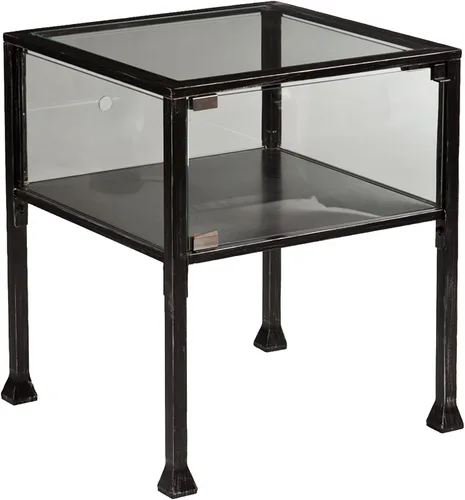 Vista 8 de SEI Furniture - Consola de exhibición de terrario, mesa, color negro y plateado