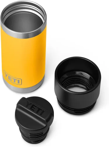 Vista 6 de YETI Rambler - Termo de acero inoxidable con aislamiento al vacío y tapa para bebida caliente, de 12 onzas Alpine Amarillo
