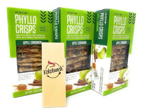 Vista 3 de Phyllo Crisps Manzana Canela por Nu Bake Paquete de 3 – 2.8 oz