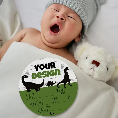 Vista 4 de Letrero de anuncio de bebé recién nacido, regalo personalizado para ducha, estadísticas de nacimiento, accesorios para fotos de hospital, revelación
