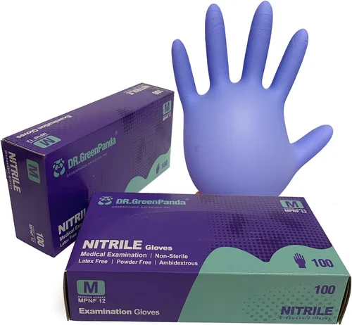 Vista 21 de Dr.GreenPanda Nitrile Gloves - 3 Mil - Food Safe & Medical Exam Disposable Gloves - Latex Free Powder Free Non-Sterile