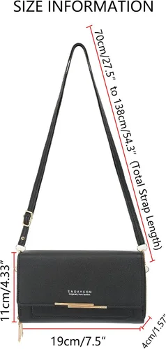 Vista 6 de PORT&LOTUS Bolso bandolera para mujer de piel sintética