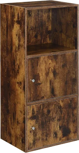 Vista 6 de Convenience Concepts Xtra Storage - Armario de 2 puertas con estante, color cereza