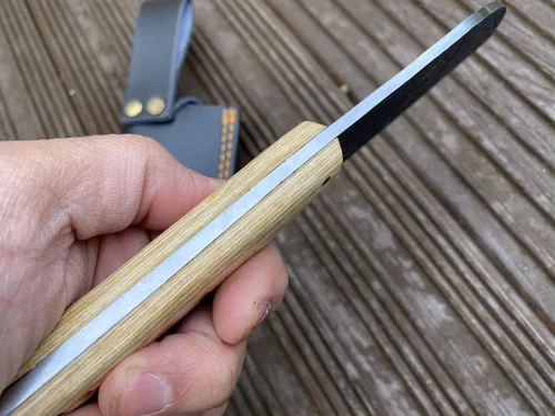 Vista 3 de Perkin Cuchillo de caza con vaina Cuchillo de carnicero 1095 Acero PK2500