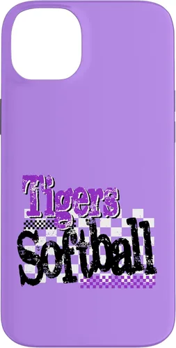 Vista 15 de Tigers Softball Mom Purple Tiger Pride Game Day School Case for iPhone 17