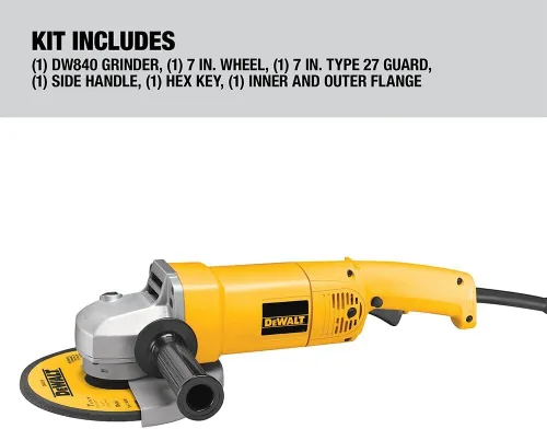 Vista 11 de DEWALT Amoladora angular, 7 pulgadas, 13 amperios, 8,000 RPM, con sistema de expulsión de polvo, con cable (DW840)