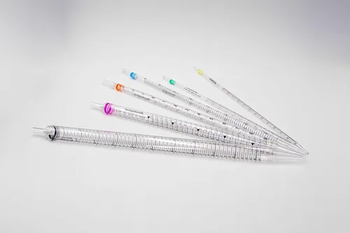 Vista 6 de Pipetas serológicas desechables estériles de 0.0 fl oz envueltas individualmente, paquete de 50