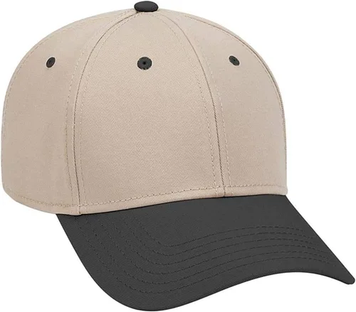 Vista 32 de Ashen Fane Gorra de béisbol básica de sarga de algodón superior de perfil bajo estructurado de 6 paneles