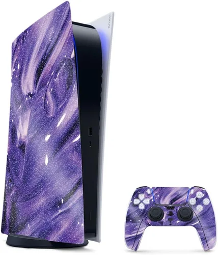 Vista 20 de MightySkins - Skin para juegos con purpurina brillante para PS5 y PlayStation 5, ágata amatista, acabado duradero con purpurina de alto brillo