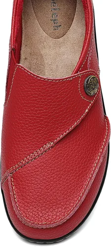 Vista 8 de Geoeleph Mocasines casuales para mujer mocasines cómodos para caminar mocasines de cuero para conducir