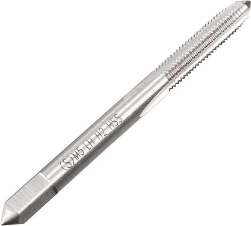 Vista 3 de uxcell Macho métrico para máquina izquierda M5 rosca 0.8 paso H2 precisión 3 flautas acero de alta velocidad 2 unids