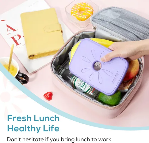 Vista 6 de TOURIT Bolsa de almuerzo y 2 bolsas de hielo para mujer, combinación perfecta