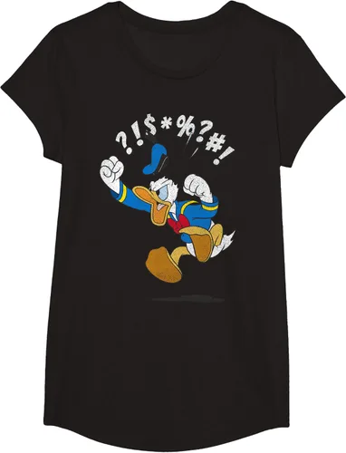 Vista 5 de Disney Mickey And Friends - Camiseta vintage de Donald Duck Angry Jump, Negro