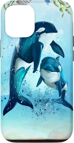 Vista 26 de iPhone 16 Orca Whales Animal Nature Case Men Women Boys Girls Orca Case