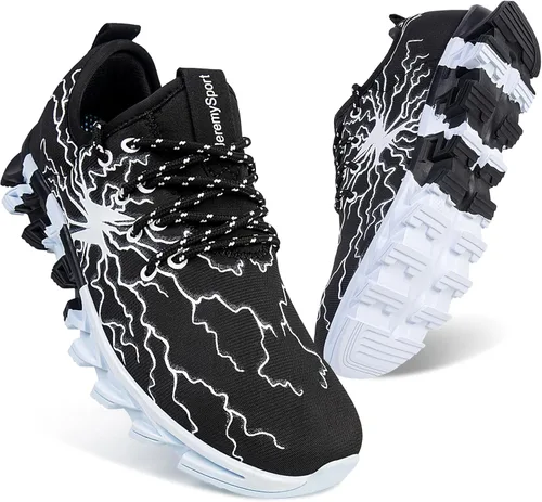 Vista 8 de Zapatos deportivos Lightweught para niños y niñas pequeños/grandes Negro
