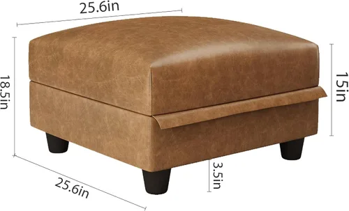 Vista 2 de LLappuil Reposapiés cuadrado de almacenamiento del módulo otomano para sofá modular seccional, taburete de pie y cubo de asiento