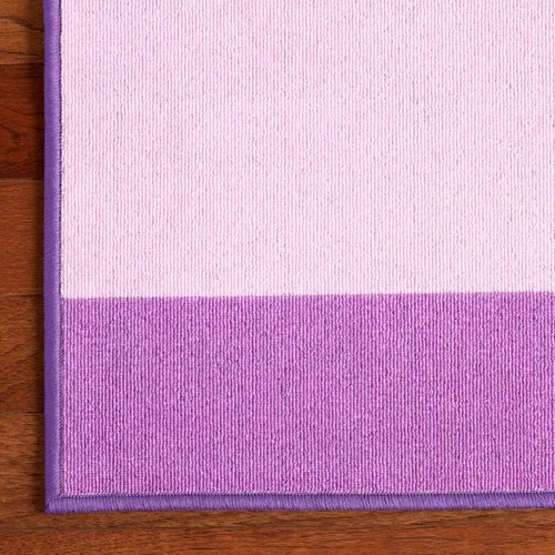 Vista 5 de Home Dynamix Everwash Imagine Llama Kids Alfombra lavable a máquina, morado/blanco, 3 x 5 pies