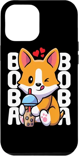 Vista 25 de Funda Kawaii con diseño de corazón de té de burbujas para iPhone 16 Kawaii Boba Dog Corgi Tea Drink