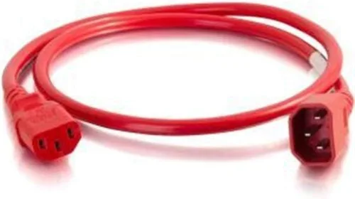 Vista 88 de Cable de alimentación C2G, cable de extensión corto, cable de extensión de alimentación, cable de alimentación de bloqueo, 10A, 250V, negro, 1 pie
