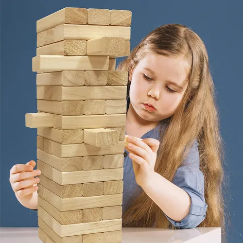 Vista 5 de easyGO grandes bloques de madera Stack & Tumble gigante Stacking & Tumble Tower Juego, Stacks a más de 4 pies de altura.
