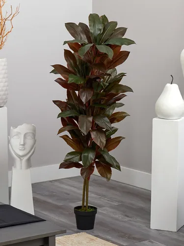 Vista 2 de Casi Natural 6580 Cordyline la seda Planta Real Touch, 5-Feet, Verde