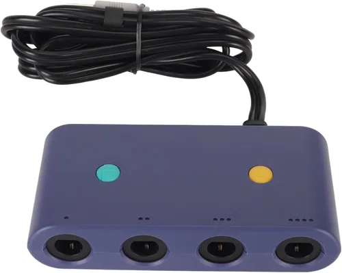 Vista 9 de Adaptador de controlador para Gamecube, convertidor de controlador de juego 3 en 1 para Switch, para WiiU, PC USB y para OS X, con 4 puertos y cable