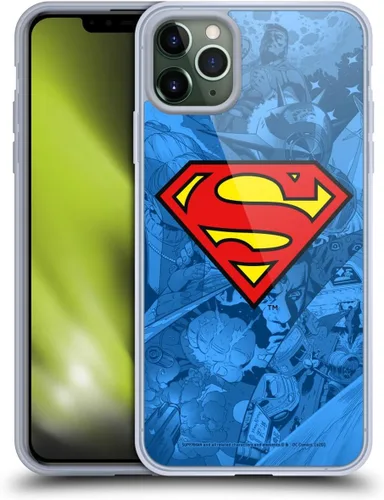 Vista 107 de Head Case Designs Funda de gel con licencia oficial de Superman DC Comics Collage Comicbook Art [protección de grado militar] compatible con Apple