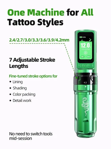 Vista 6 de Mast Tattoo Kit de máquina de tatuaje inalámbrico Fold Pro