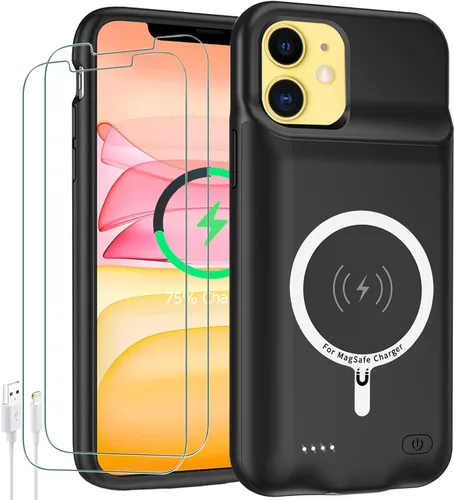 Vista 9 de Funda de batería para iPhone X/XS, 10000 mAh de alta capacidad, recargable, portátil, extendida, carga inalámbrica, compatible con iPhone X/XS/10