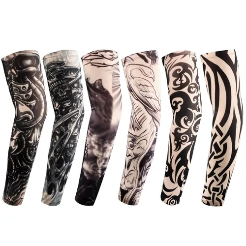 Vista 15 de Yariew, 6 Mangas de Tatúes Temporales, Conjunto de 6 Mangas de Tatúes de Arte Temporal, Falso, Despegable, Color 1, 1 Manga de tatuaje para mujer
