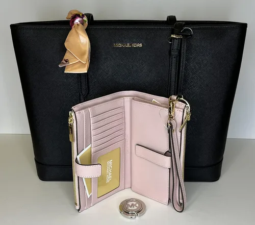 Vista 4 de Michael Kors MICHAEL Michael Kors Jet Set - Bolso de hombro grande TZ con gancho para bolso de muñeca con doble cremallera
