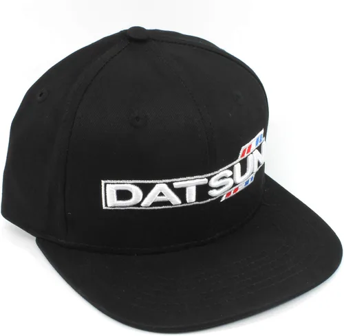 Vista 2 de Rotary13B1 Gorra de béisbol Datsun NegroSombrero - Estilo C ala plana, Negro