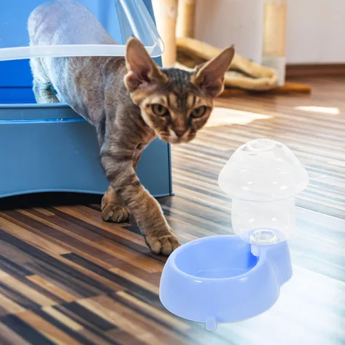 Vista 9 de POPETPOP Comedero automático para mascotas y dispensador de agua, cuenco de alimentación para perros y gatos, comedero por gravedad para mascotas
