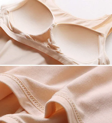Vista 6 de Camisolas para mujer con brasier integrado, camiseta básica de yoga, camiseta sin mangas acolchada (S-3XL)