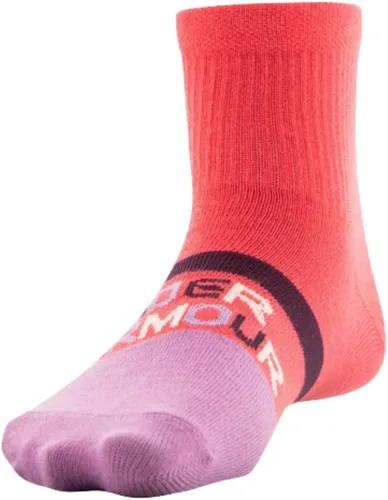 Vista 4 de Under Armour Girls Essential Lite - Calcetines ligeros para cuarto de galón, paquete de 6