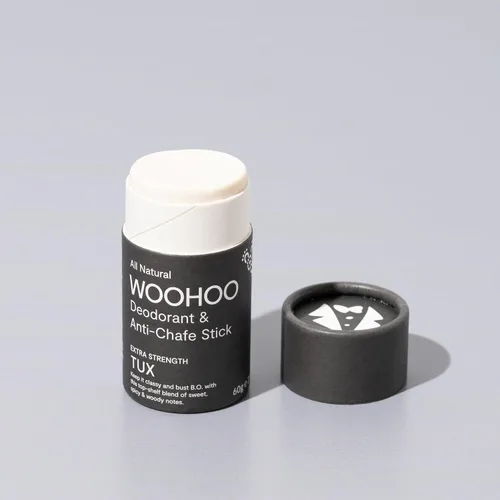 Vista 4 de Woohoo! Body - Pasta desodorante totalmente natural, Tux (Extra Stregnth 2.1 oz / 60 g Eco Tube)