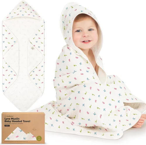 Vista 26 de KeaBabies Toallas de muselina con capucha para bebés y niñas recién nacidas, paquete de 2, toallas de baño de algodón orgánico de 30 x 30 pulgadas