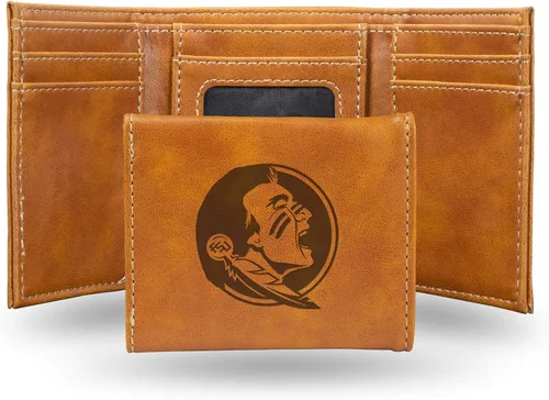 Vista 148 de NCAA Rico Industries - Billetera triple grabada con láser, con grabado láser, accesorio para hombre