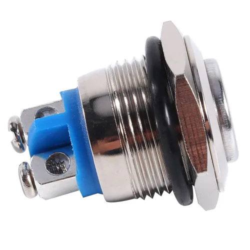 Vista 4 de Interruptor de botón momentáneo 12v, interruptor de botón momentáneo de 0.630 in, interruptor de botón de bocina de aire para control de circuito