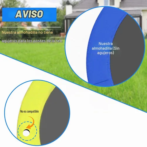 Vista 6 de Trampoline Pad Replacement, 12FT 14FT 15FT Trampoline Spring Cover, Thickened EPE Foam Tear-Resistant Waterproof Safety Pad, No Holes for Pole