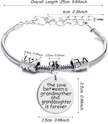 Vista 3 de lauhonmin - Pulsera de abalorios para madre e hija, para el día de la madre