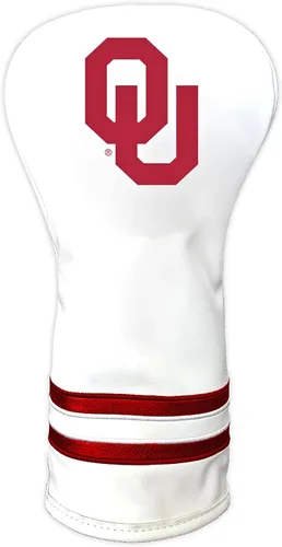 Vista 50 de Team Golf NCAA Blanco Vintage Cubierta para Cabeza de Conductor de Golf, Diseño Ajustado, Diseño Retro