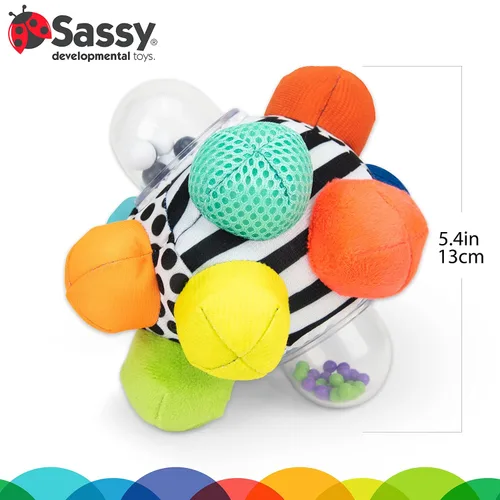 Vista 3 de Sassy Developmental Bumpy Ball, Azul