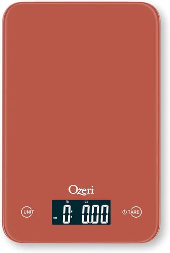 Vista 8 de Ozeri Touch - Báscula digital profesional de cocina (edición de 12 libras) en vidrio templado