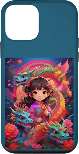 Vista 16 de Funda para iPhone 16 Chinese New Year of the Dragon 2024 Anime