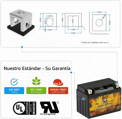 Vista 4 de YTX9-BS Power Sports batería de alto rendimiento