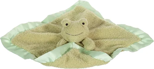 Vista 3 de Apricot Lamb Manta de felpa de lujo con diseño de rana verde y animales de peluche (rana verde, 14 pulgadas)